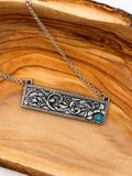 Silver Sage Bar Necklace