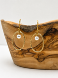 Pearl Tide Hoop Earrings