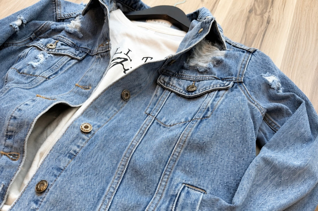 Blue Ridge Distressed Denim Jacket