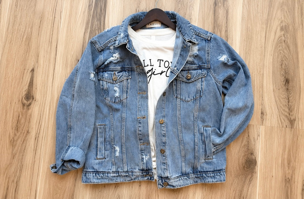 Blue Ridge Distressed Denim Jacket