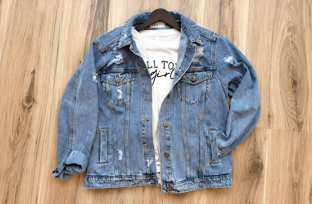 Blue Ridge Distressed Denim Jacket