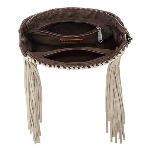 Brown Fringe Crossbody